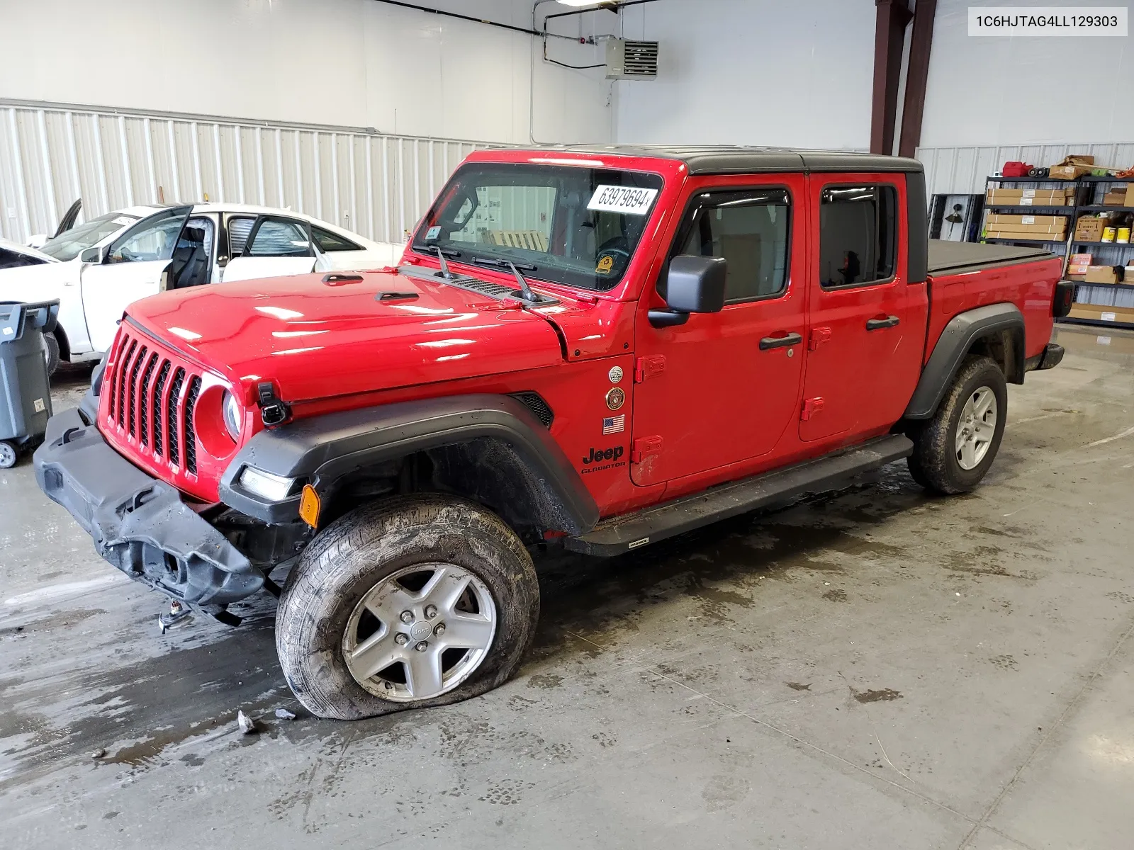 2020 Jeep Gladiator Sport VIN: 1C6HJTAG4LL129303 Lot: 63979694