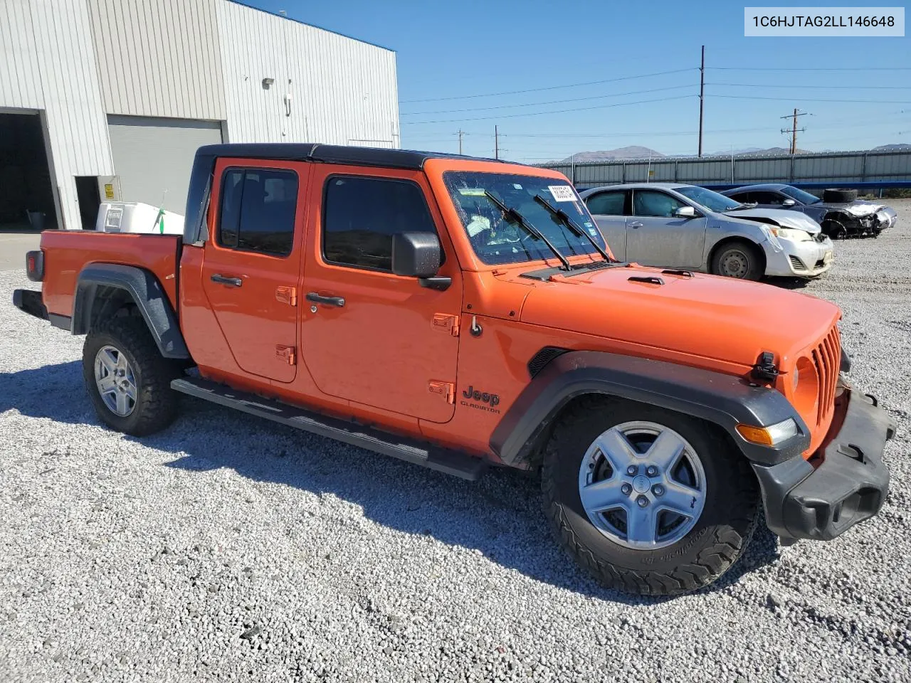 2020 Jeep Gladiator Sport VIN: 1C6HJTAG2LL146648 Lot: 68365154