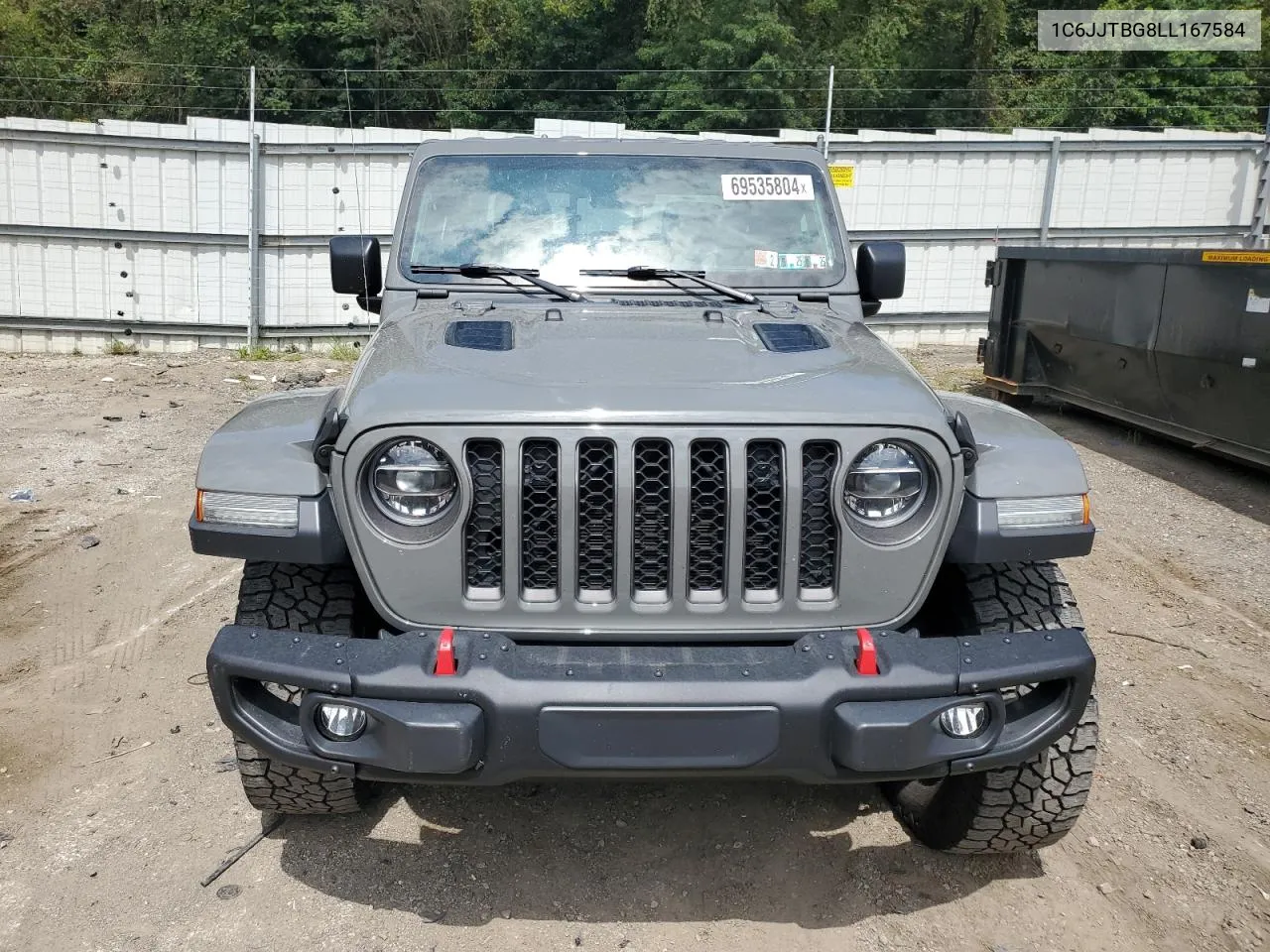 2020 Jeep Gladiator Rubicon VIN: 1C6JJTBG8LL167584 Lot: 69535804