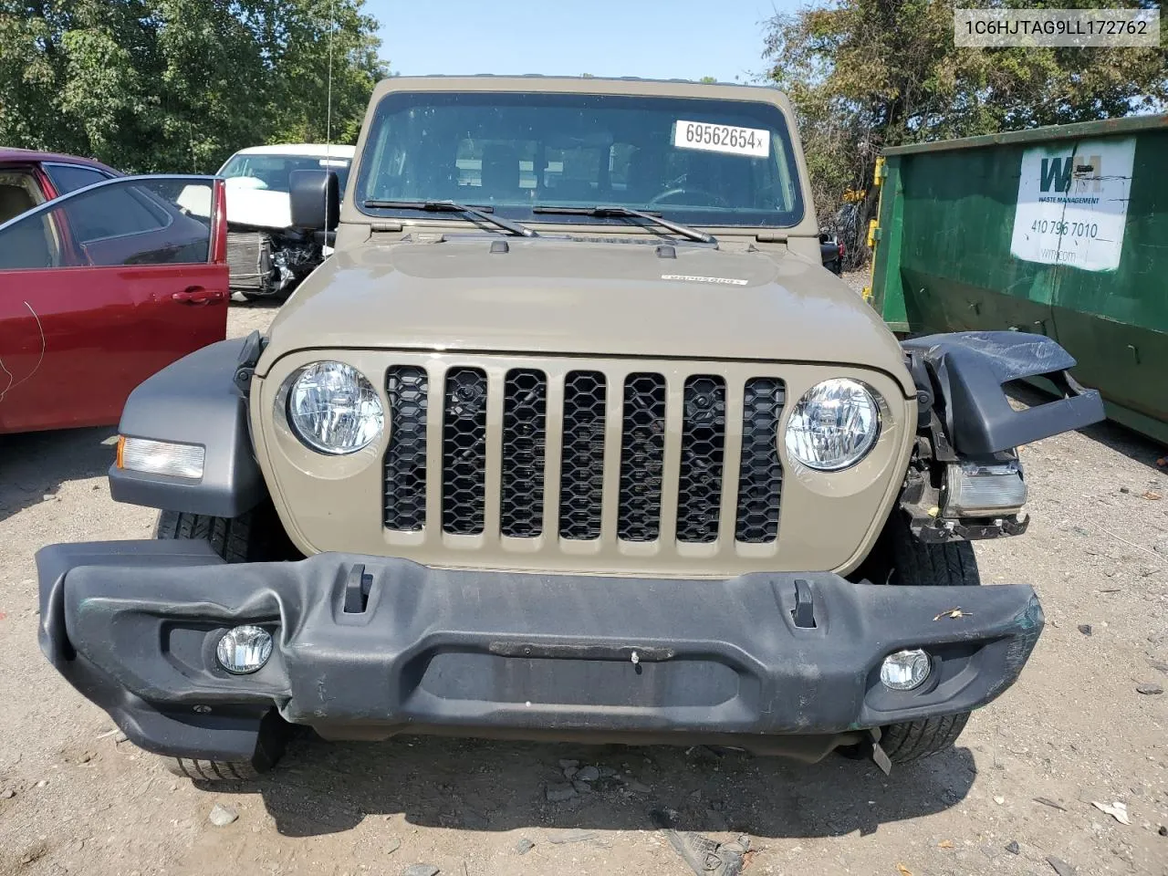 2020 Jeep Gladiator Sport VIN: 1C6HJTAG9LL172762 Lot: 69562654