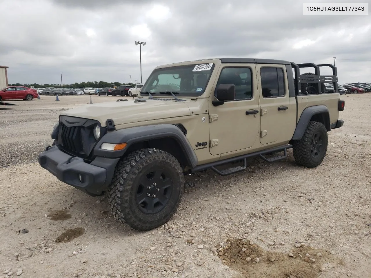 2020 Jeep Gladiator Sport VIN: 1C6HJTAG3LL177343 Lot: 69597704