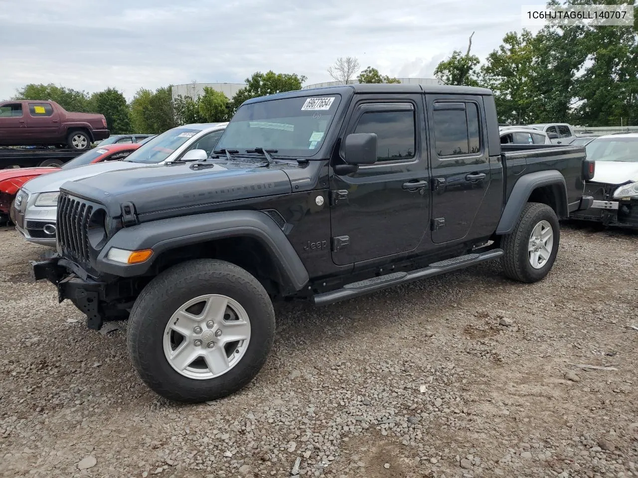 2020 Jeep Gladiator Sport VIN: 1C6HJTAG6LL140707 Lot: 69677654