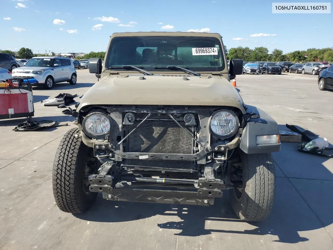 2020 Jeep Gladiator Sport VIN: 1C6HJTAGXLL160751 Lot: 69969374