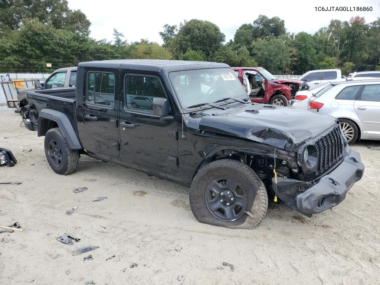 2020 Jeep Gladiator Sport VIN: 1C6JJTAG0LL186860 Lot: 70917794