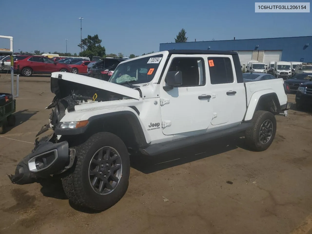 2020 Jeep Gladiator Overland VIN: 1C6HJTFG3LL206154 Lot: 71353194