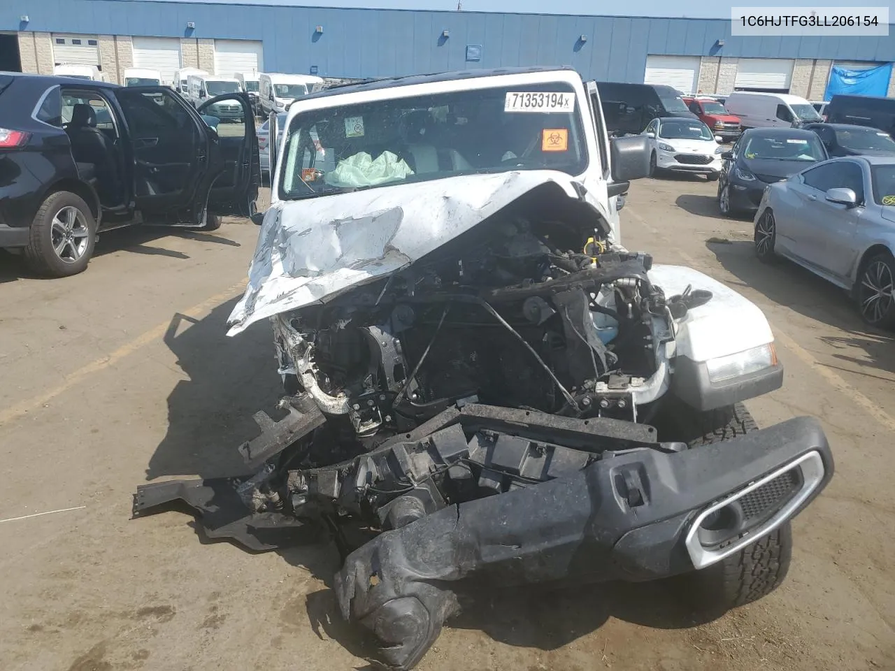 2020 Jeep Gladiator Overland VIN: 1C6HJTFG3LL206154 Lot: 71353194