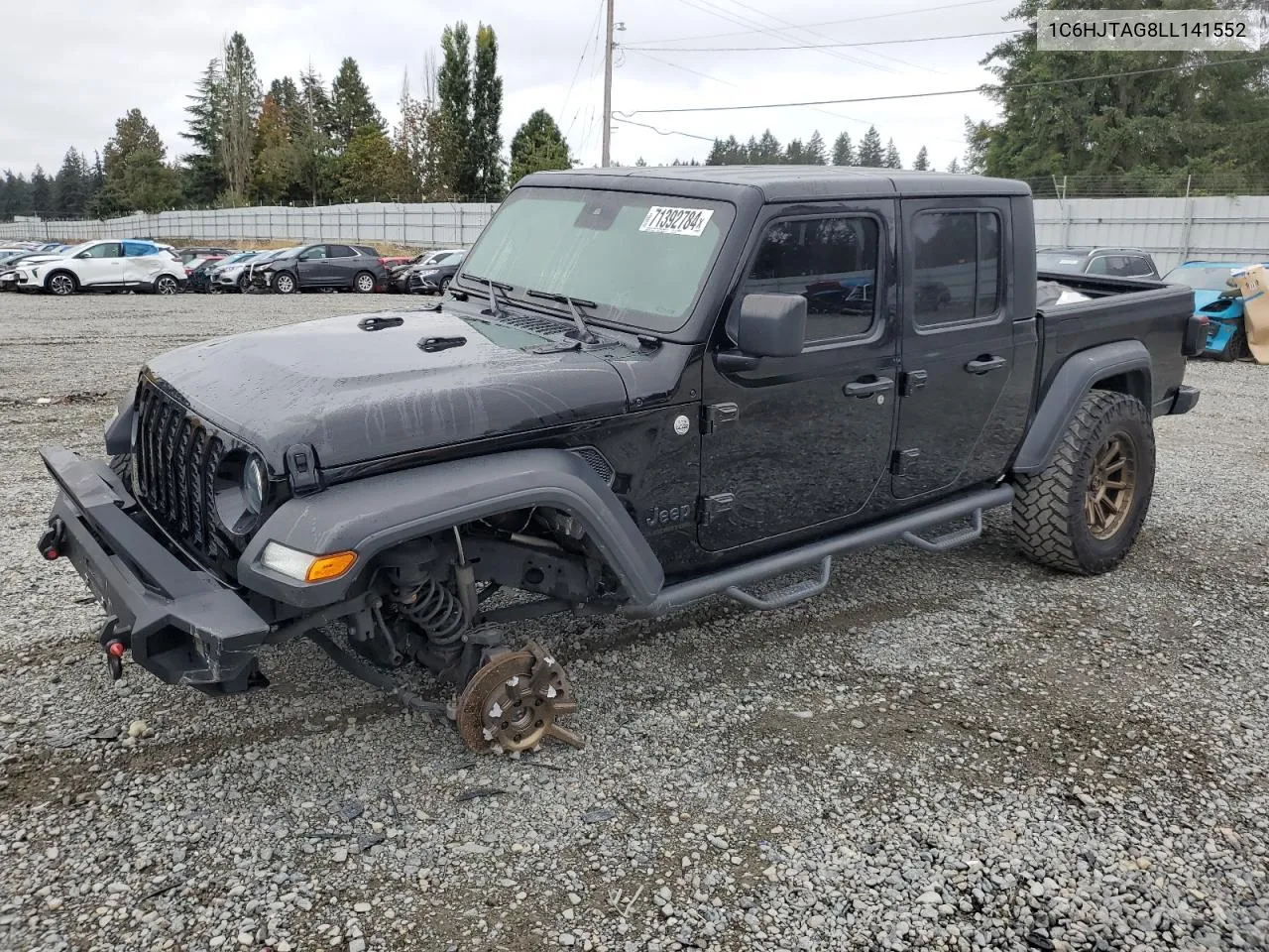 2020 Jeep Gladiator Sport VIN: 1C6HJTAG8LL141552 Lot: 71392784