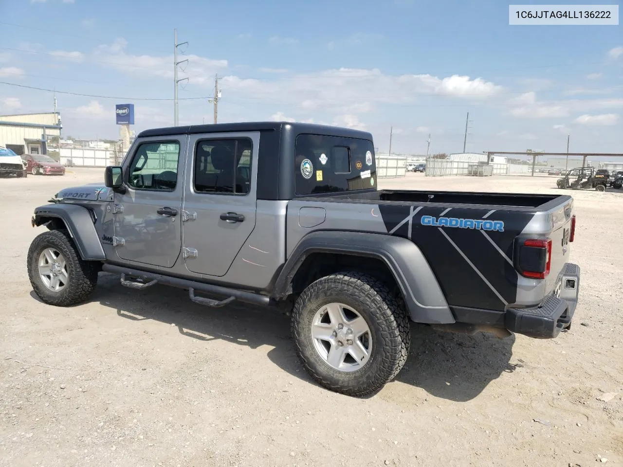 2020 Jeep Gladiator Sport VIN: 1C6JJTAG4LL136222 Lot: 72262564