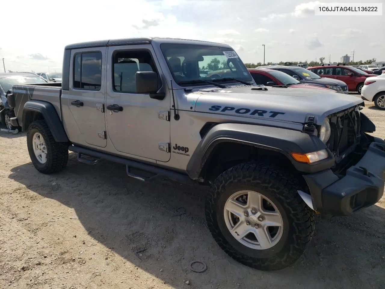 2020 Jeep Gladiator Sport VIN: 1C6JJTAG4LL136222 Lot: 72262564