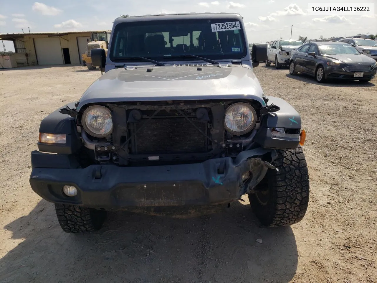 2020 Jeep Gladiator Sport VIN: 1C6JJTAG4LL136222 Lot: 72262564