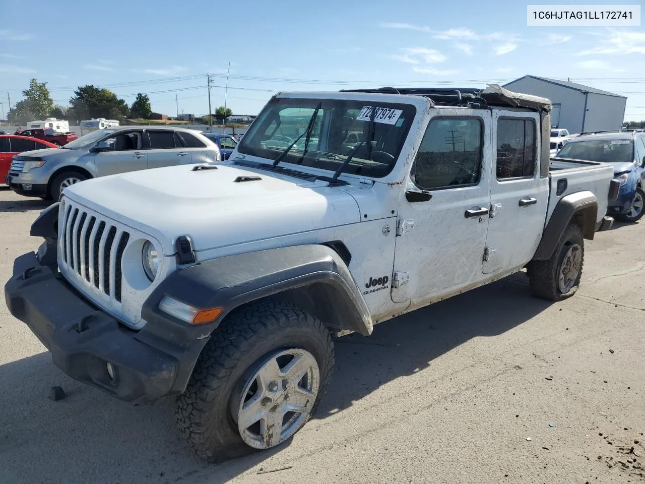 2020 Jeep Gladiator Sport VIN: 1C6HJTAG1LL172741 Lot: 72587974