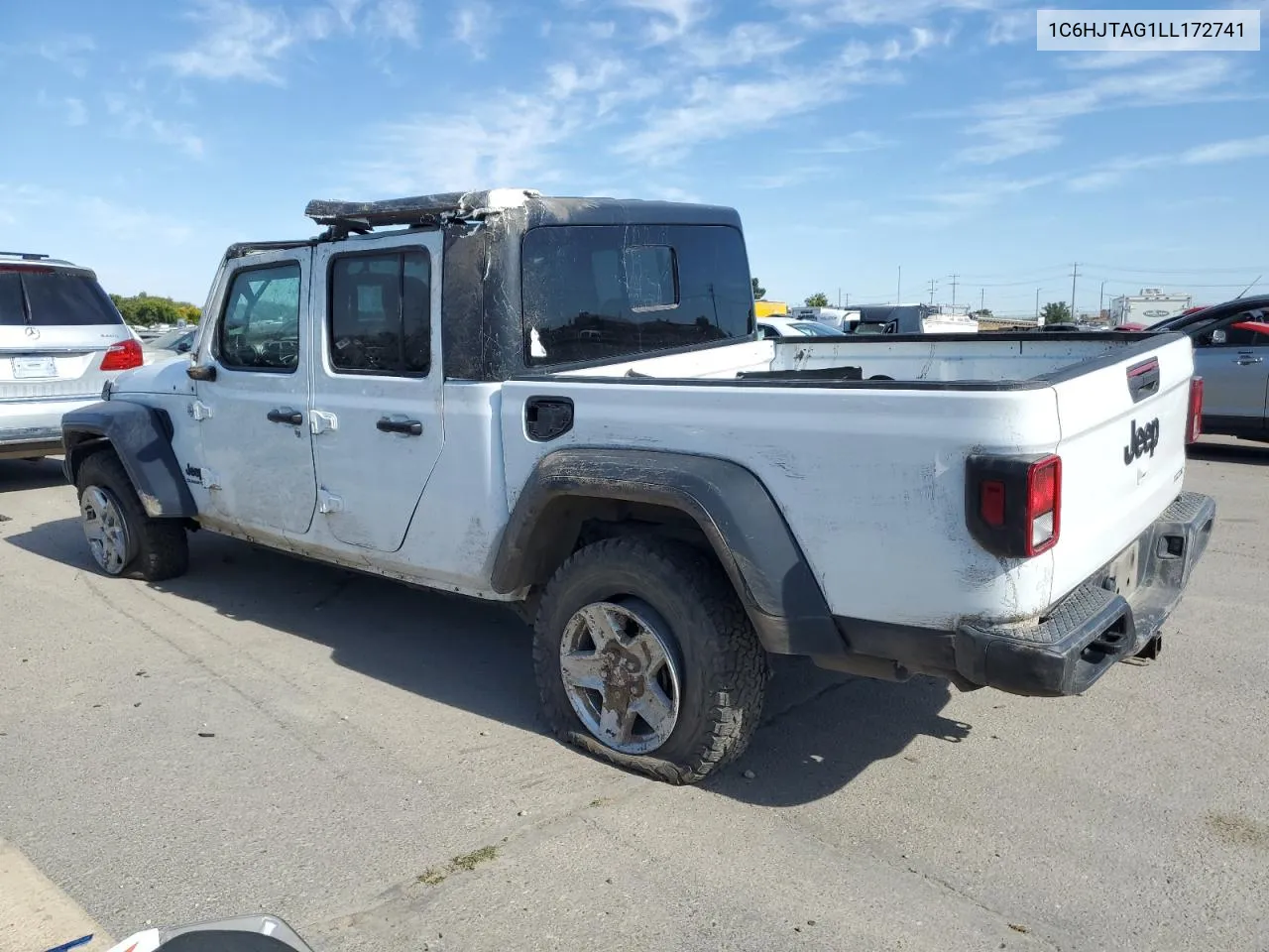 2020 Jeep Gladiator Sport VIN: 1C6HJTAG1LL172741 Lot: 72587974