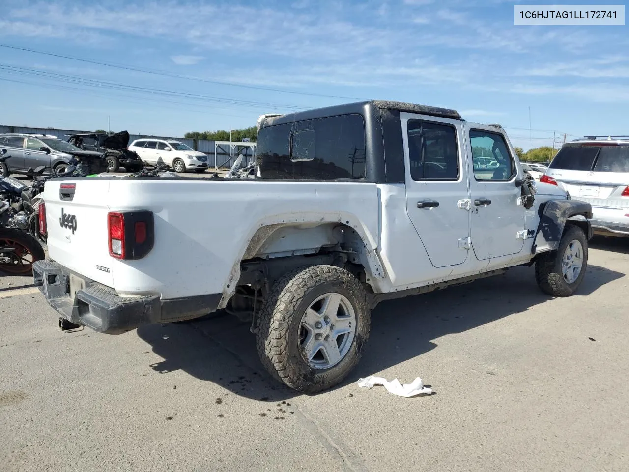 2020 Jeep Gladiator Sport VIN: 1C6HJTAG1LL172741 Lot: 72587974