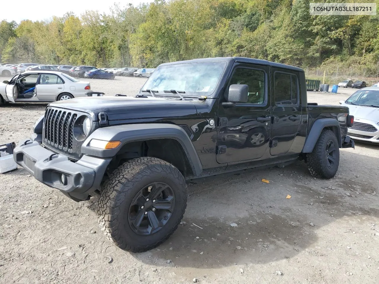 2020 Jeep Gladiator Sport VIN: 1C6HJTAG3LL187211 Lot: 74001864