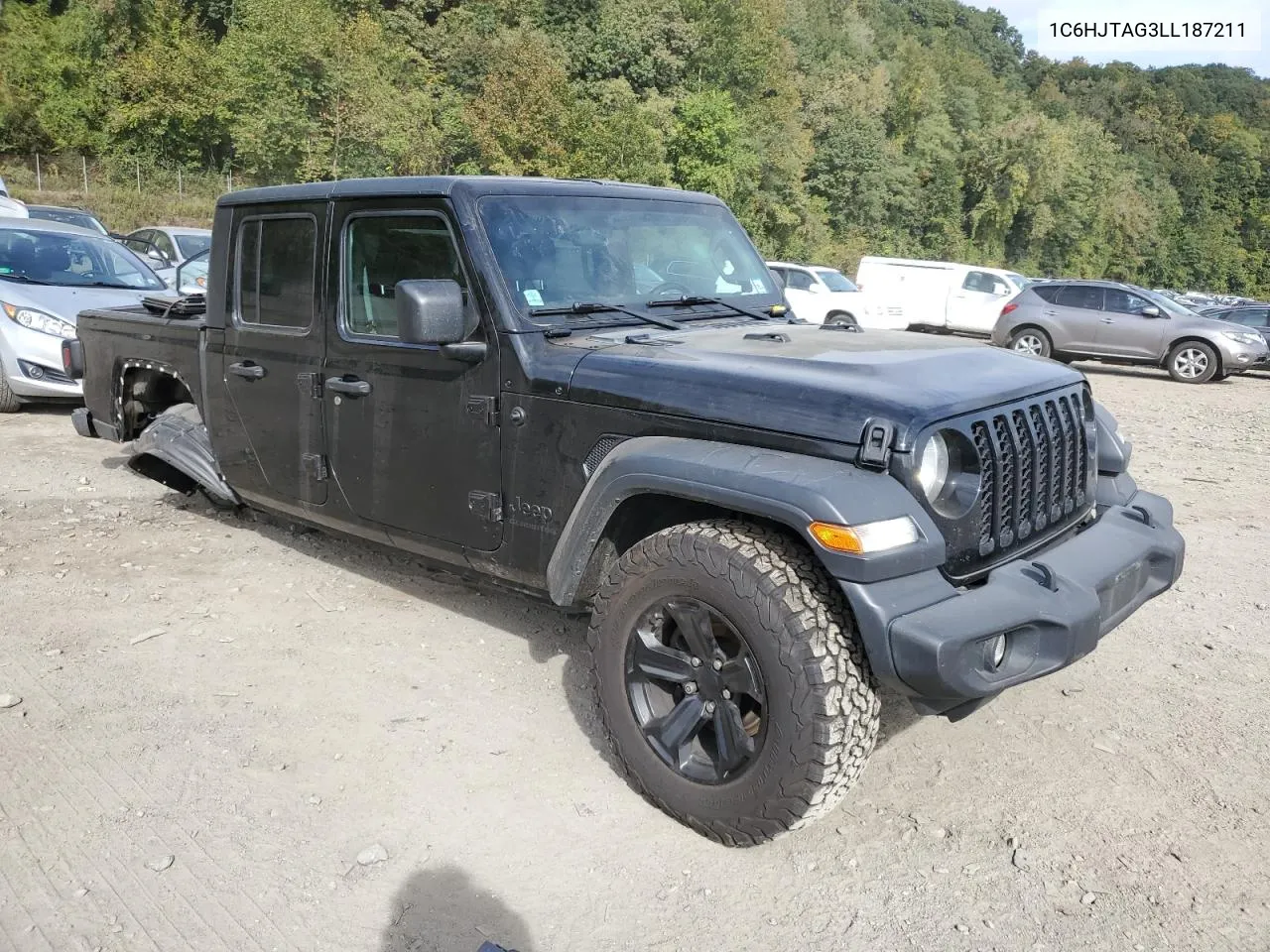 2020 Jeep Gladiator Sport VIN: 1C6HJTAG3LL187211 Lot: 74001864