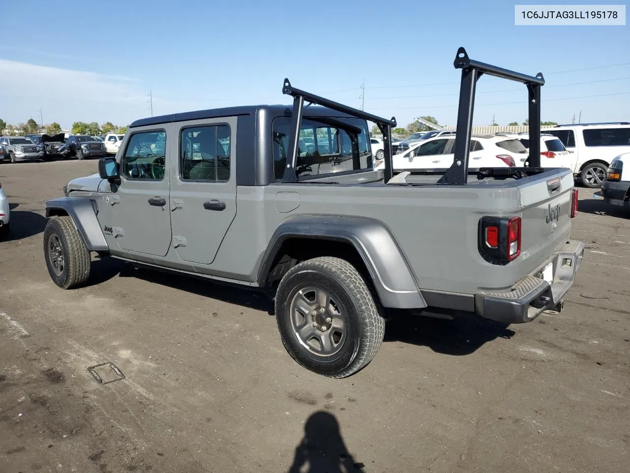 2020 Jeep Gladiator Sport VIN: 1C6JJTAG3LL195178 Lot: 74321164