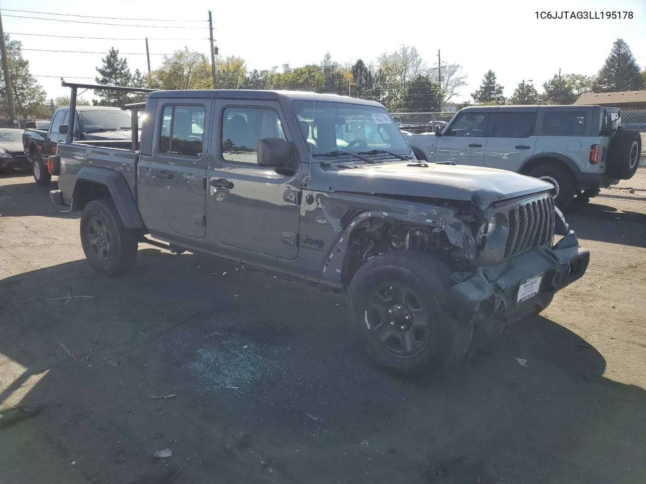 2020 Jeep Gladiator Sport VIN: 1C6JJTAG3LL195178 Lot: 74321164