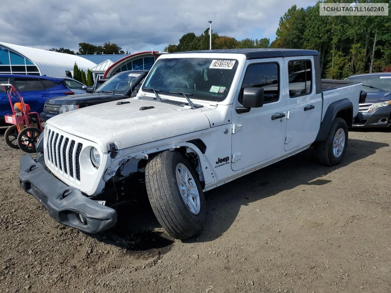 2020 Jeep Gladiator Sport VIN: 1C6HJTAG7LL160240 Lot: 74515524