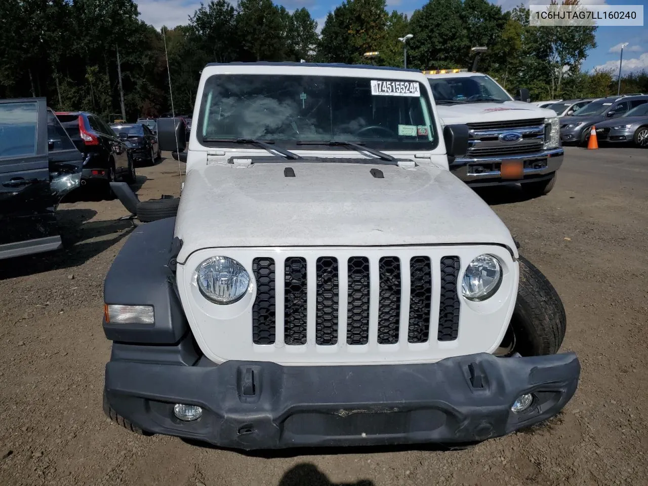 2020 Jeep Gladiator Sport VIN: 1C6HJTAG7LL160240 Lot: 74515524