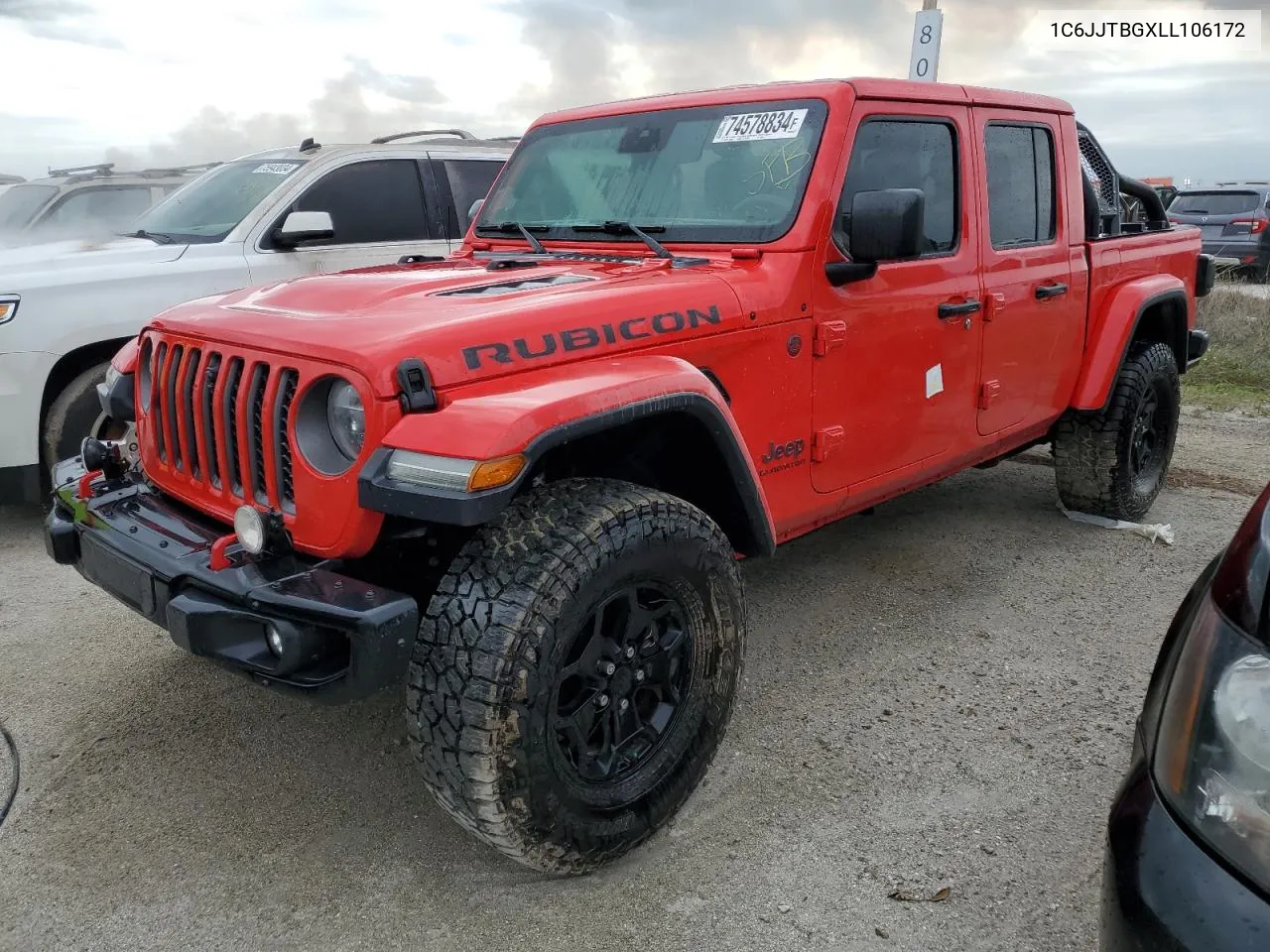 2020 Jeep Gladiator Rubicon VIN: 1C6JJTBGXLL106172 Lot: 74578834