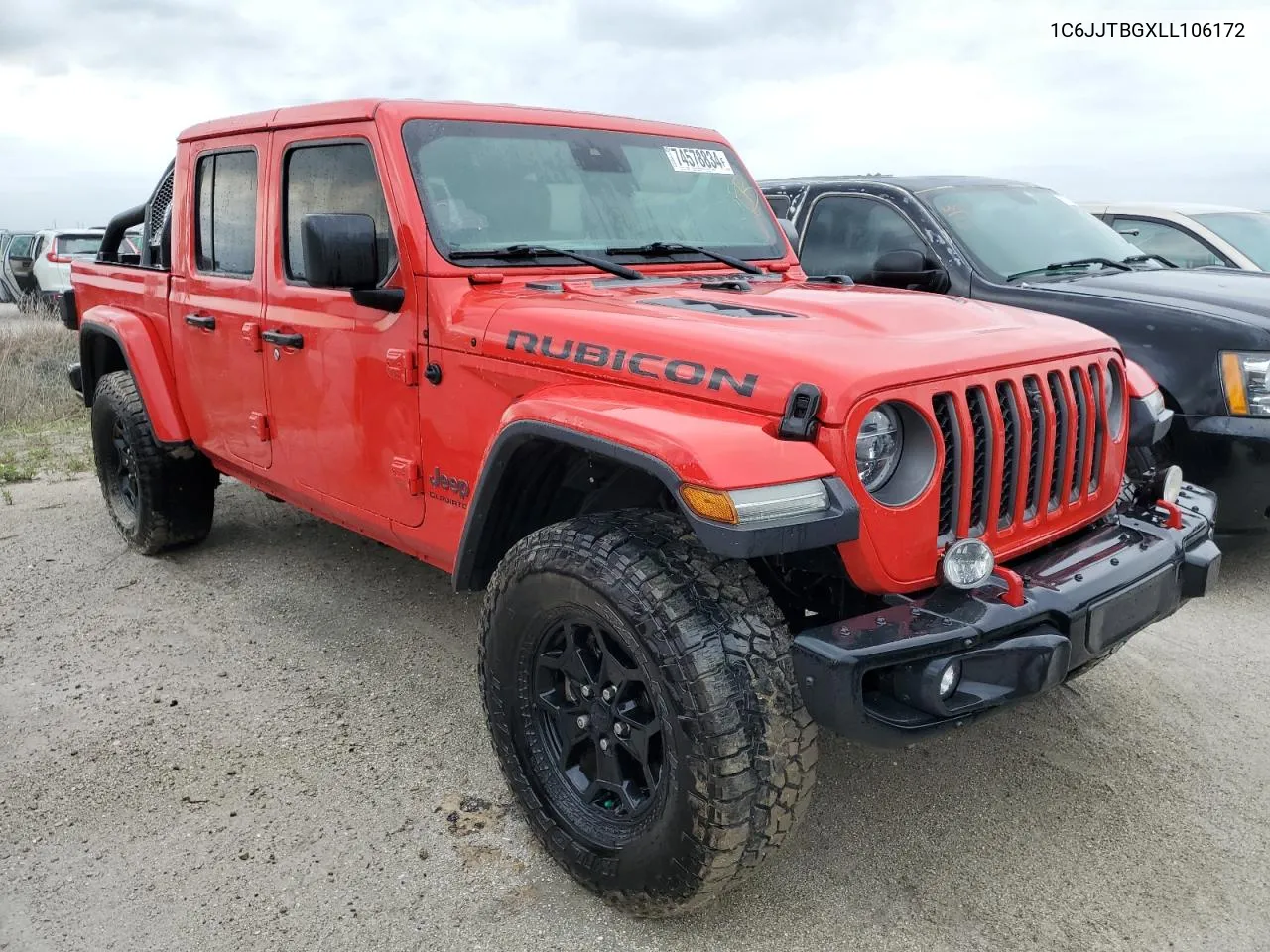 2020 Jeep Gladiator Rubicon VIN: 1C6JJTBGXLL106172 Lot: 74578834