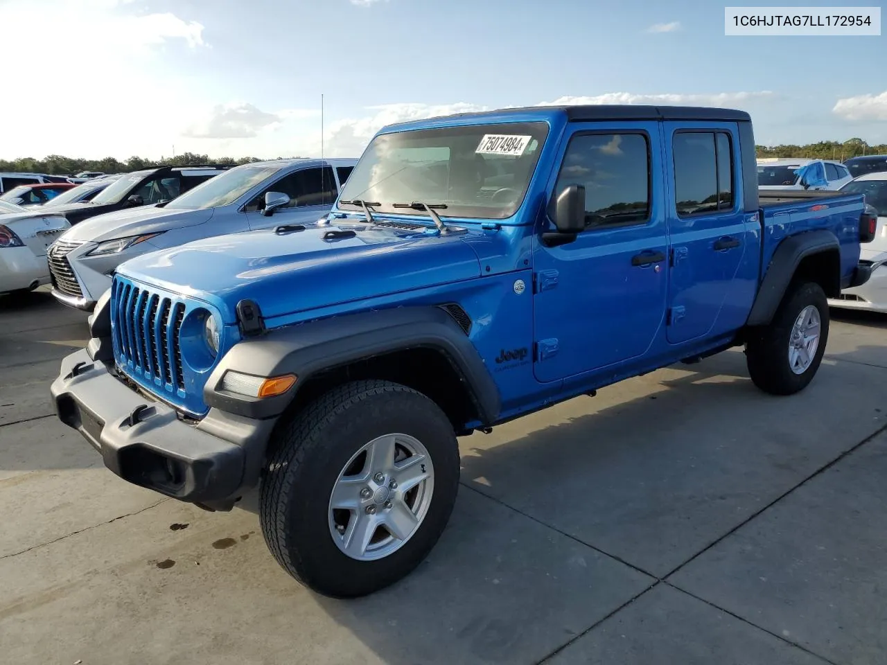 2020 Jeep Gladiator Sport VIN: 1C6HJTAG7LL172954 Lot: 75074984