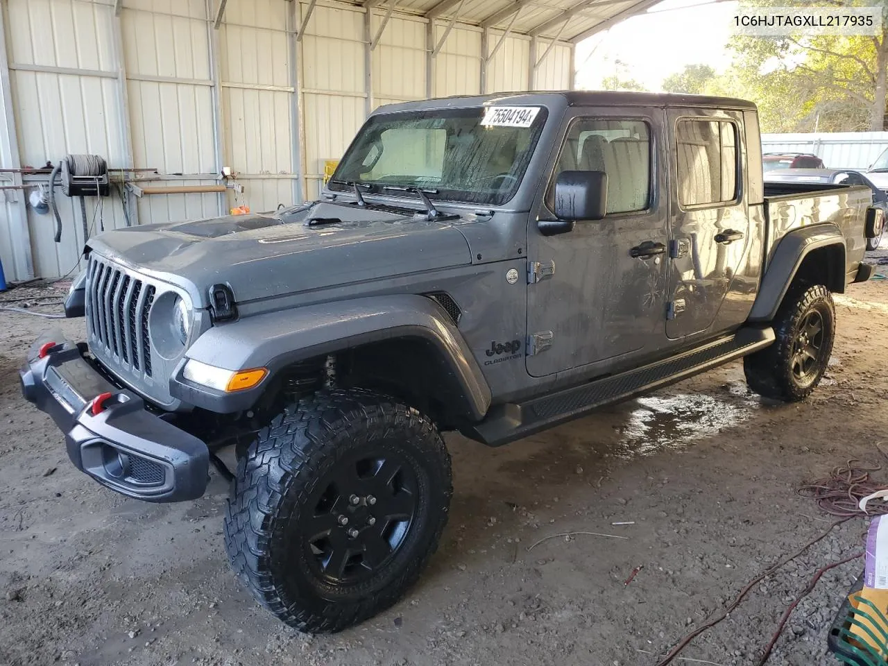 2020 Jeep Gladiator Sport VIN: 1C6HJTAGXLL217935 Lot: 75504194