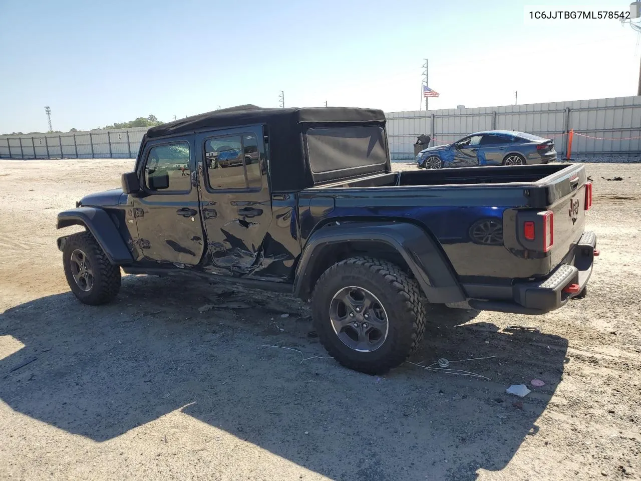 2021 Jeep Gladiator Rubicon VIN: 1C6JJTBG7ML578542 Lot: 54916174