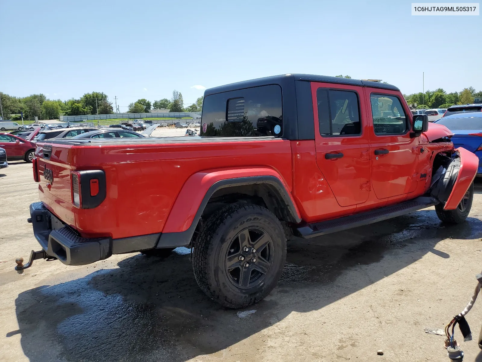 2021 Jeep Gladiator Sport VIN: 1C6HJTAG9ML505317 Lot: 65273234