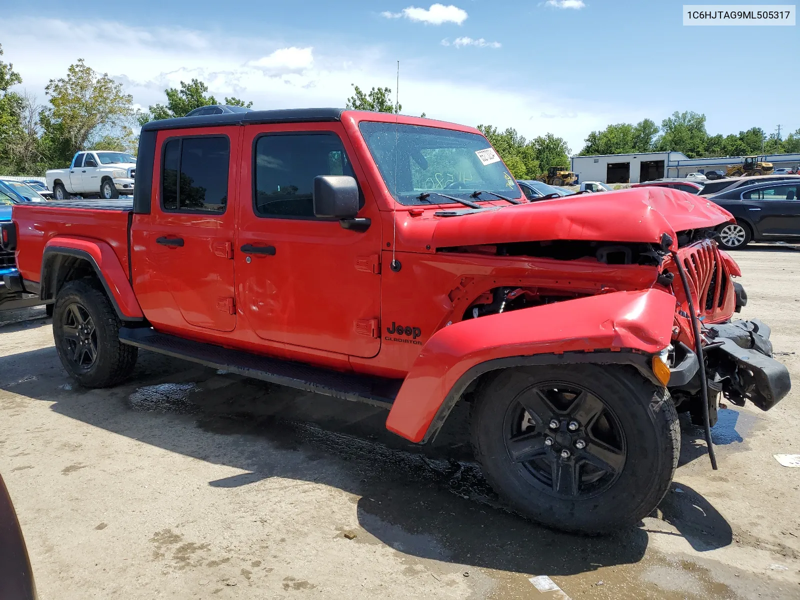 2021 Jeep Gladiator Sport VIN: 1C6HJTAG9ML505317 Lot: 65273234