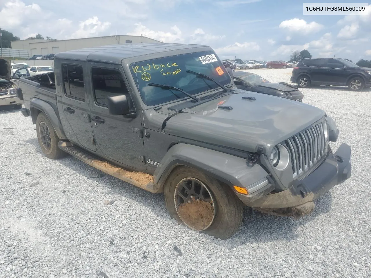 2021 Jeep Gladiator Overland VIN: 1C6HJTFG8ML560009 Lot: 66485584