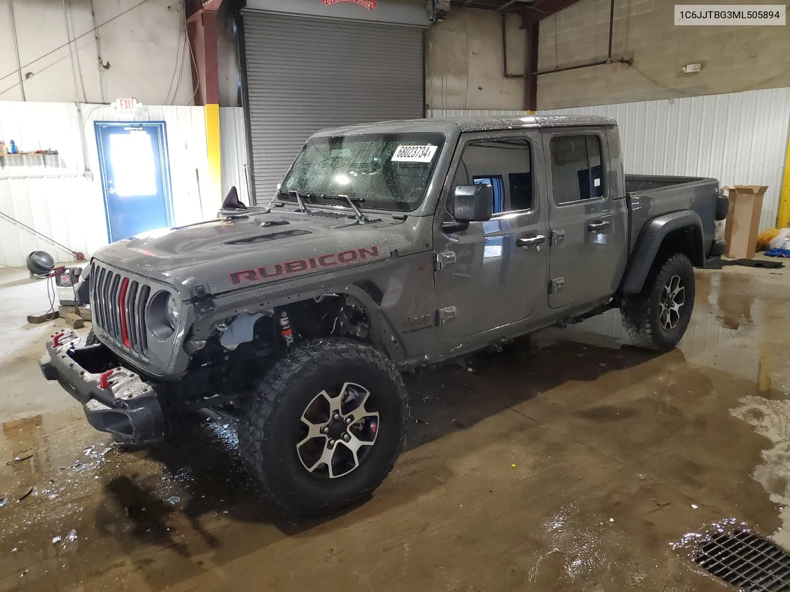 2021 Jeep Gladiator Rubicon VIN: 1C6JJTBG3ML505894 Lot: 68023734