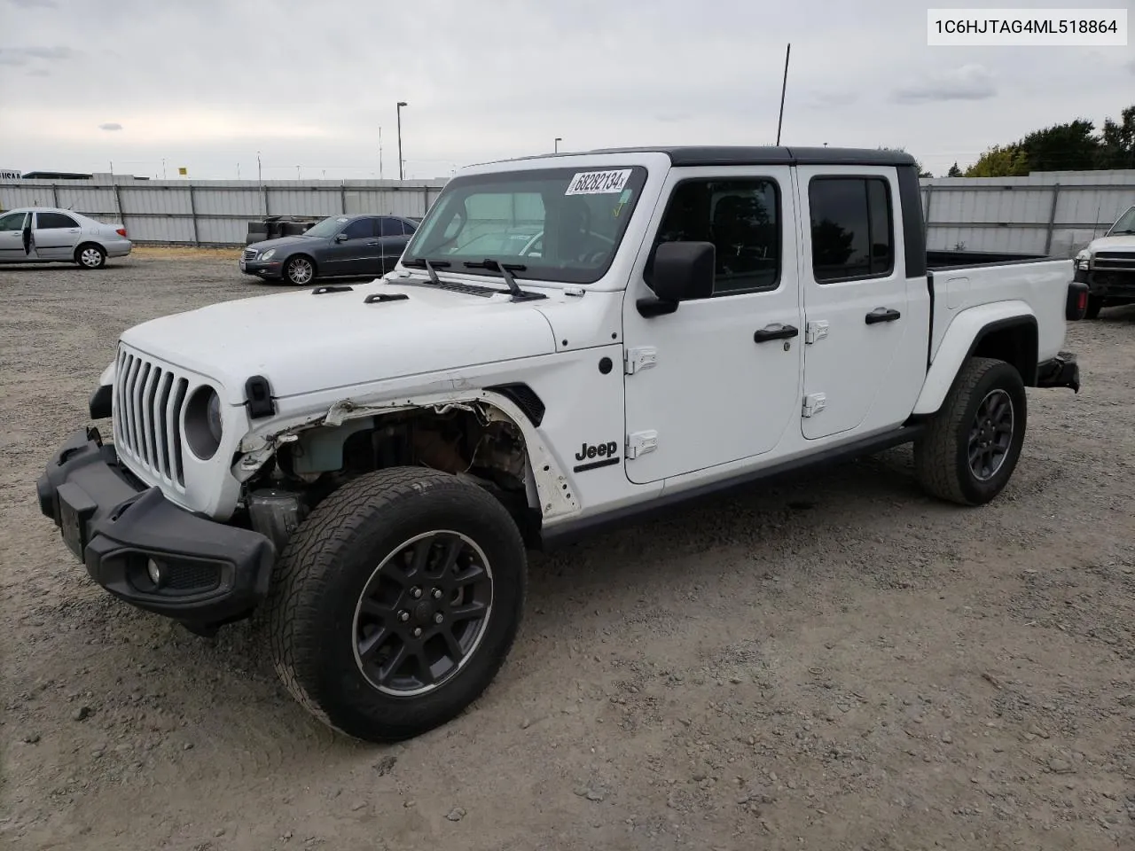 2021 Jeep Gladiator Sport VIN: 1C6HJTAG4ML518864 Lot: 68282134