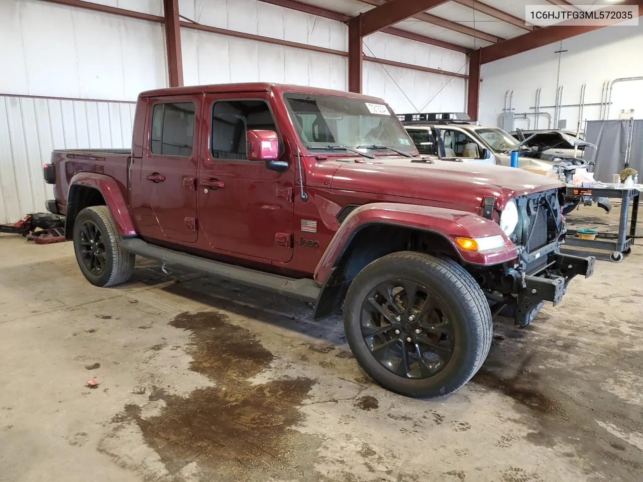 2021 Jeep Gladiator Overland VIN: 1C6HJTFG3ML572035 Lot: 70812234