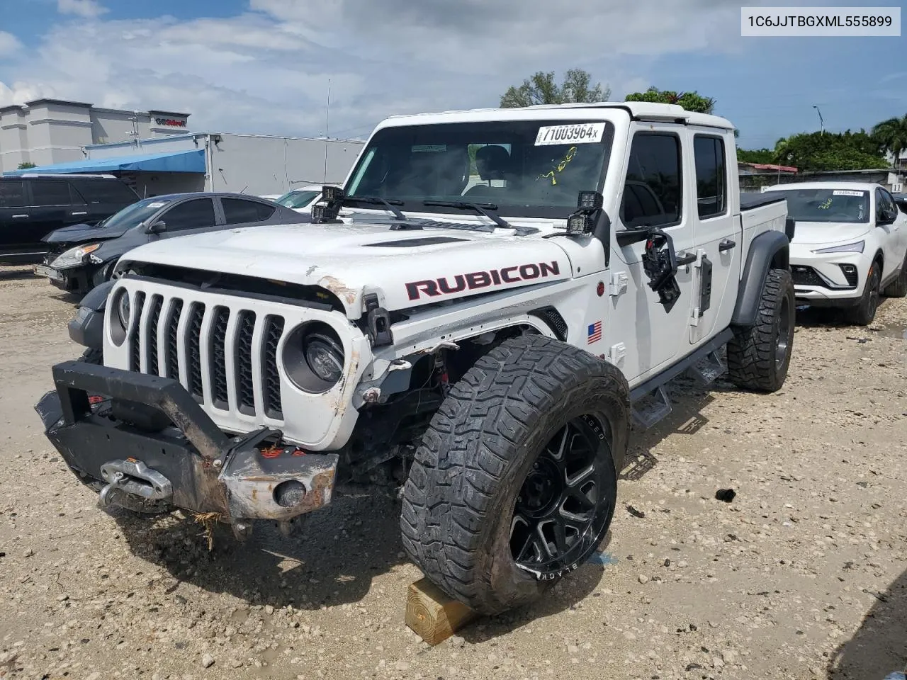 2021 Jeep Gladiator Rubicon VIN: 1C6JJTBGXML555899 Lot: 71003964