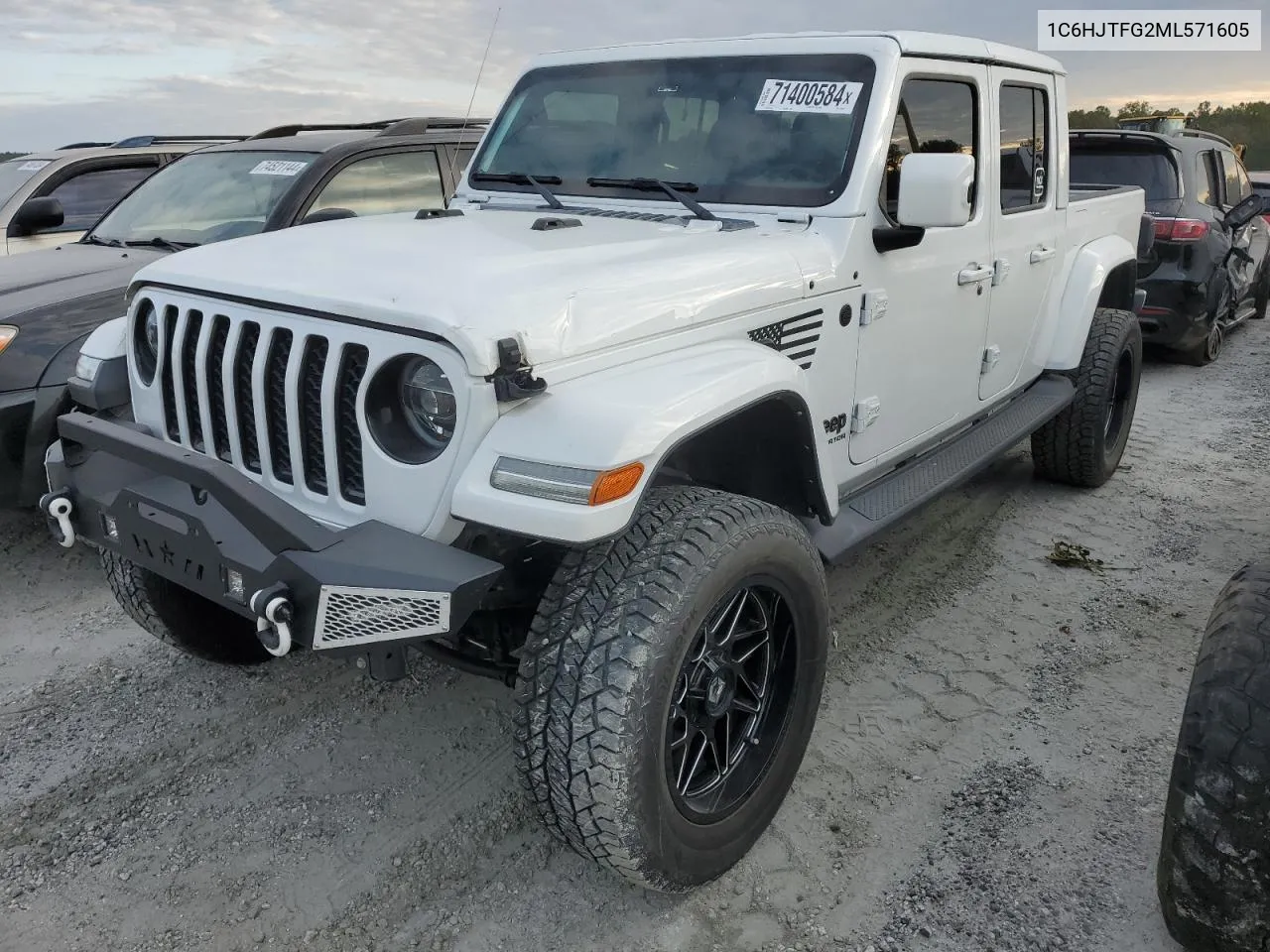 2021 Jeep Gladiator Overland VIN: 1C6HJTFG2ML571605 Lot: 71400584