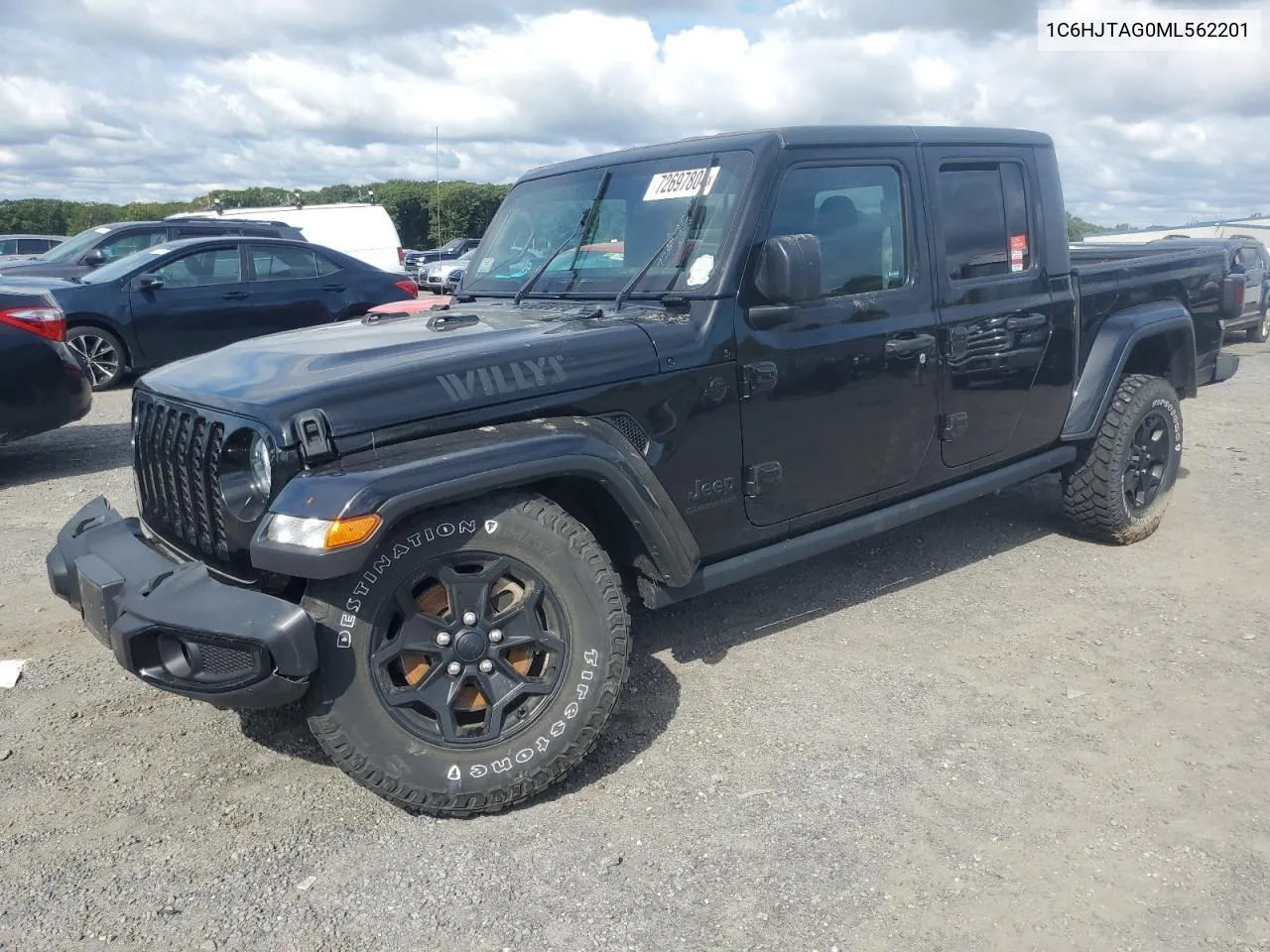 2021 Jeep Gladiator Sport VIN: 1C6HJTAG0ML562201 Lot: 72697804