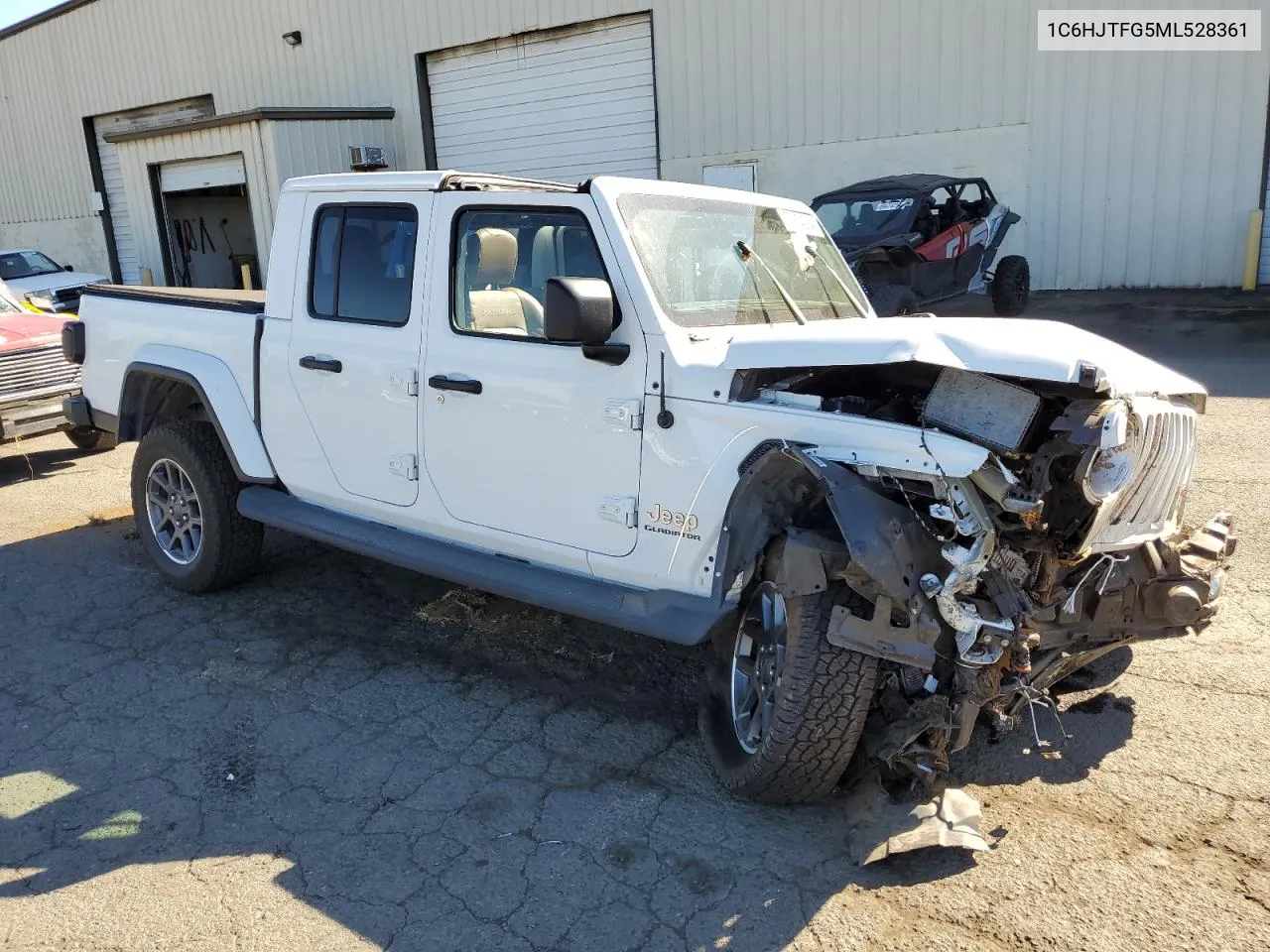 2021 Jeep Gladiator Overland VIN: 1C6HJTFG5ML528361 Lot: 72804234