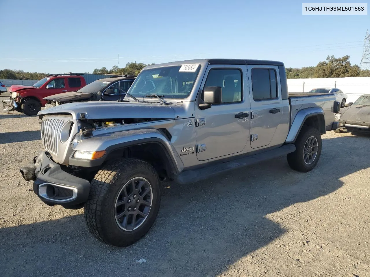 2021 Jeep Gladiator Overland VIN: 1C6HJTFG3ML501563 Lot: 73058854