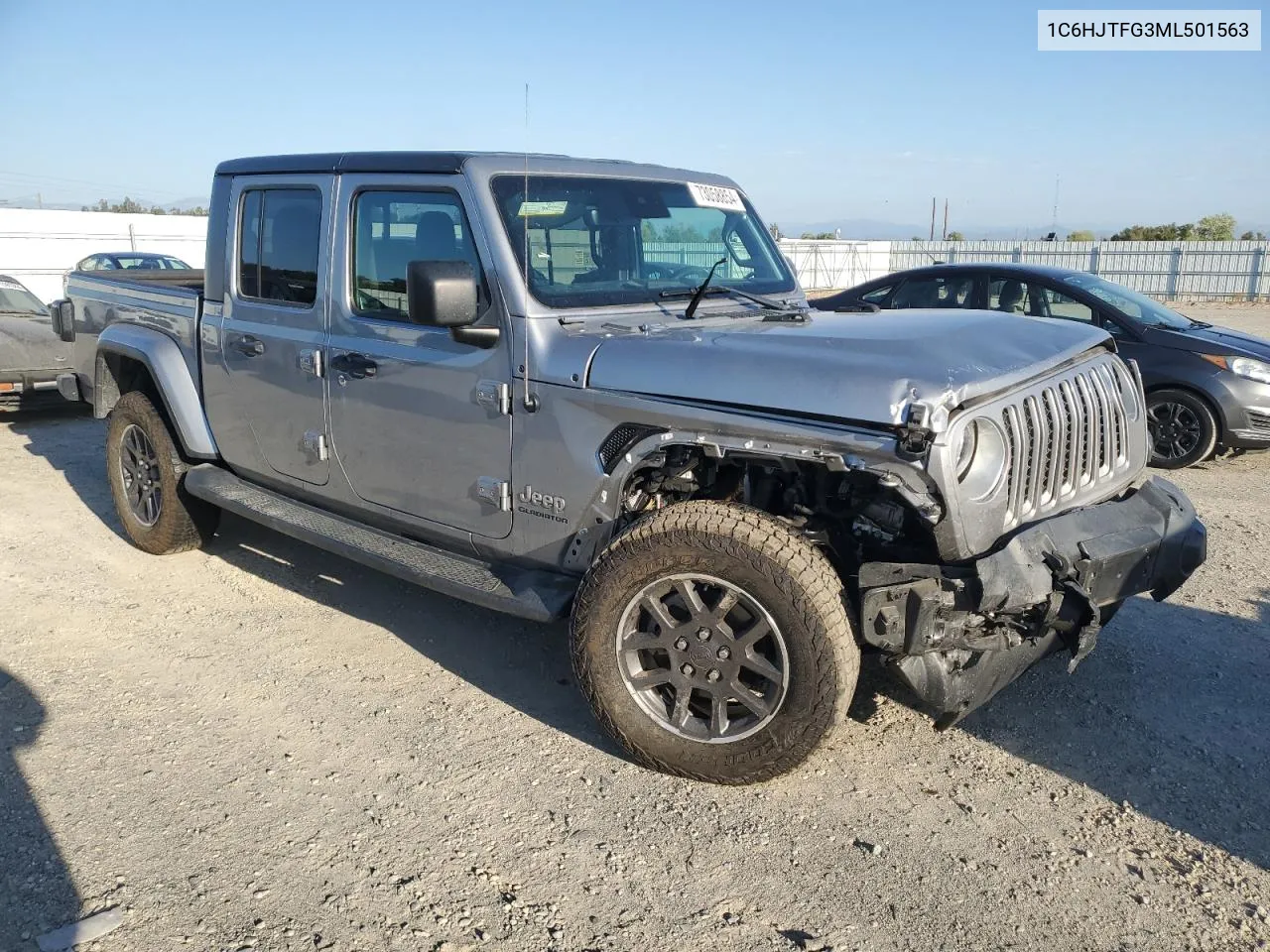 2021 Jeep Gladiator Overland VIN: 1C6HJTFG3ML501563 Lot: 73058854