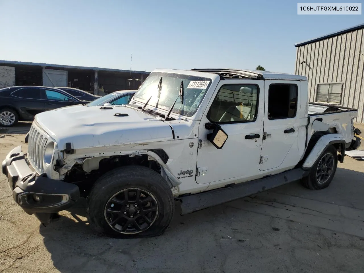 2021 Jeep Gladiator Overland VIN: 1C6HJTFGXML610022 Lot: 73112604