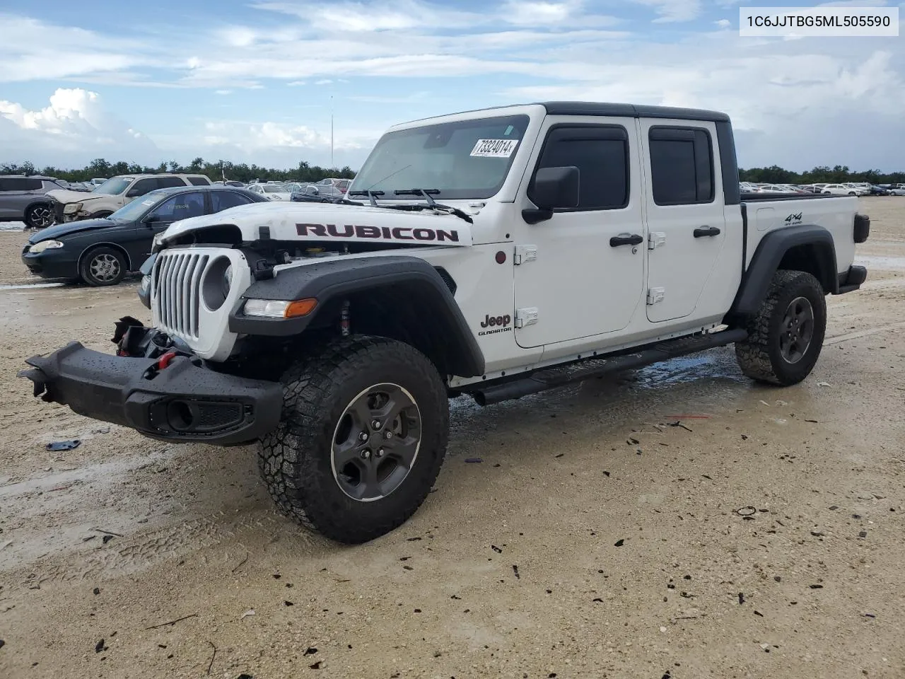 2021 Jeep Gladiator Rubicon VIN: 1C6JJTBG5ML505590 Lot: 73324014