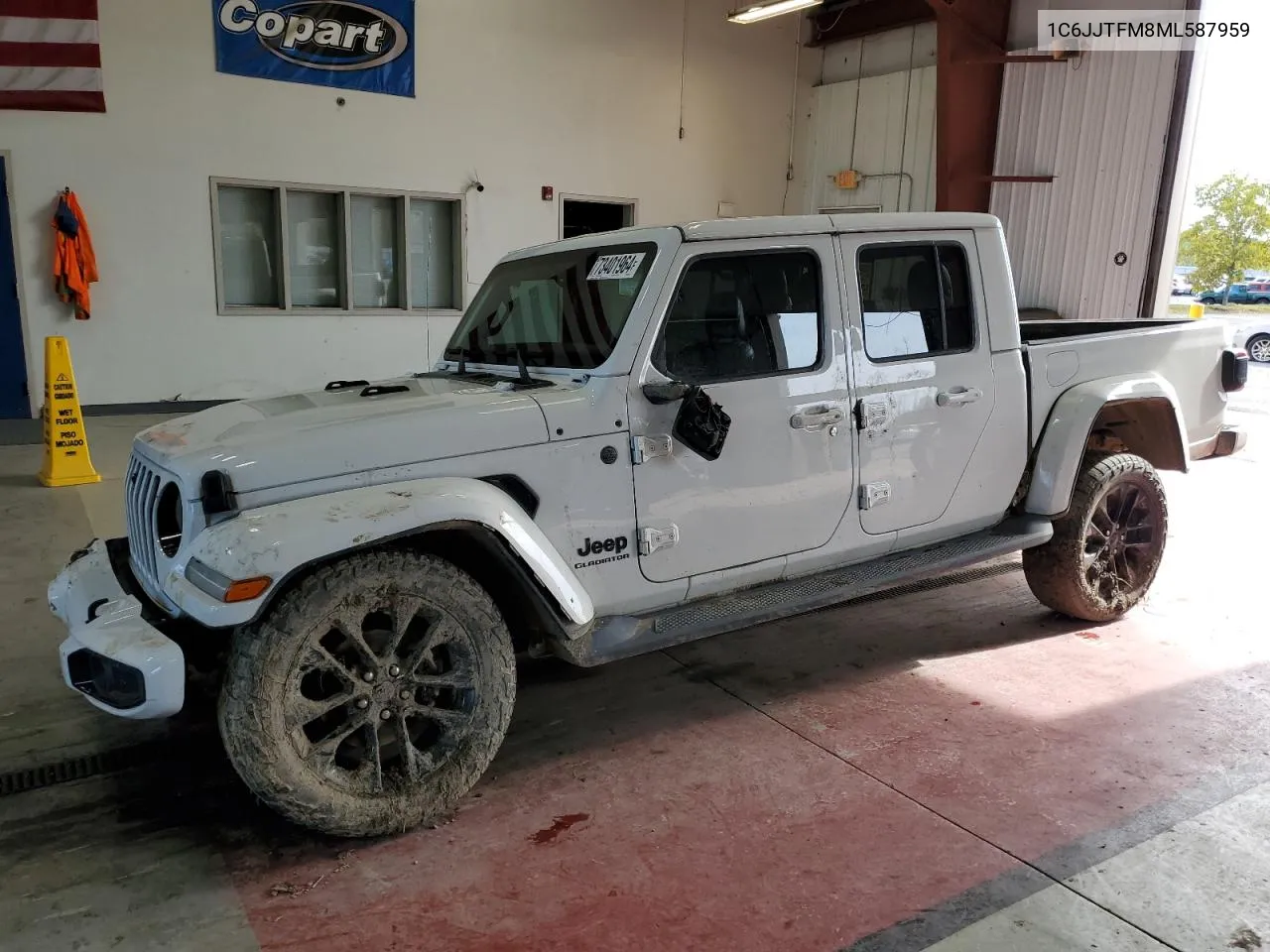 2021 Jeep Gladiator Overland VIN: 1C6JJTFM8ML587959 Lot: 73401964