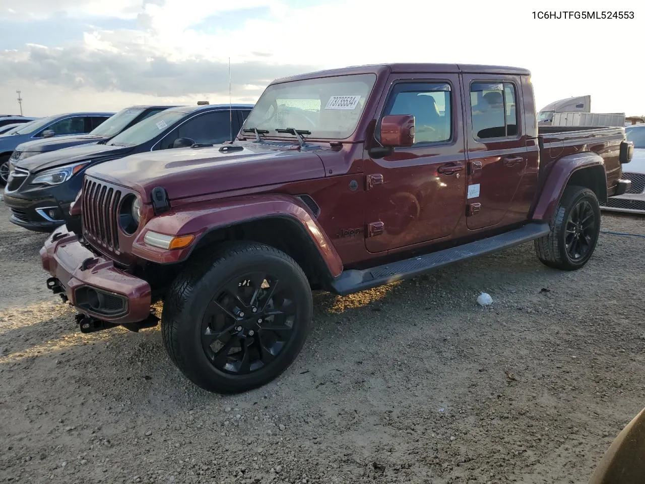 2021 Jeep Gladiator Overland VIN: 1C6HJTFG5ML524553 Lot: 73735534