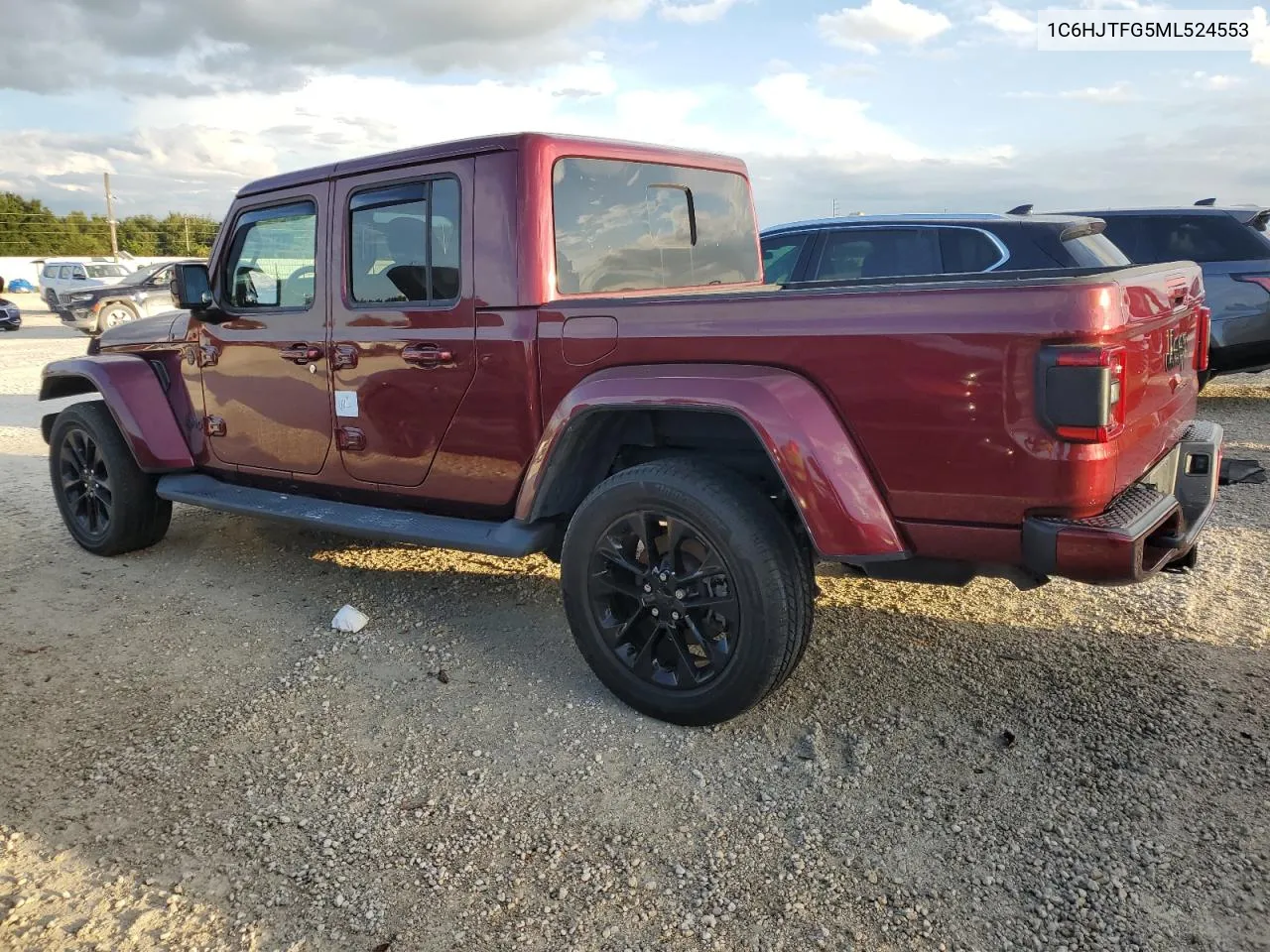 2021 Jeep Gladiator Overland VIN: 1C6HJTFG5ML524553 Lot: 73735534