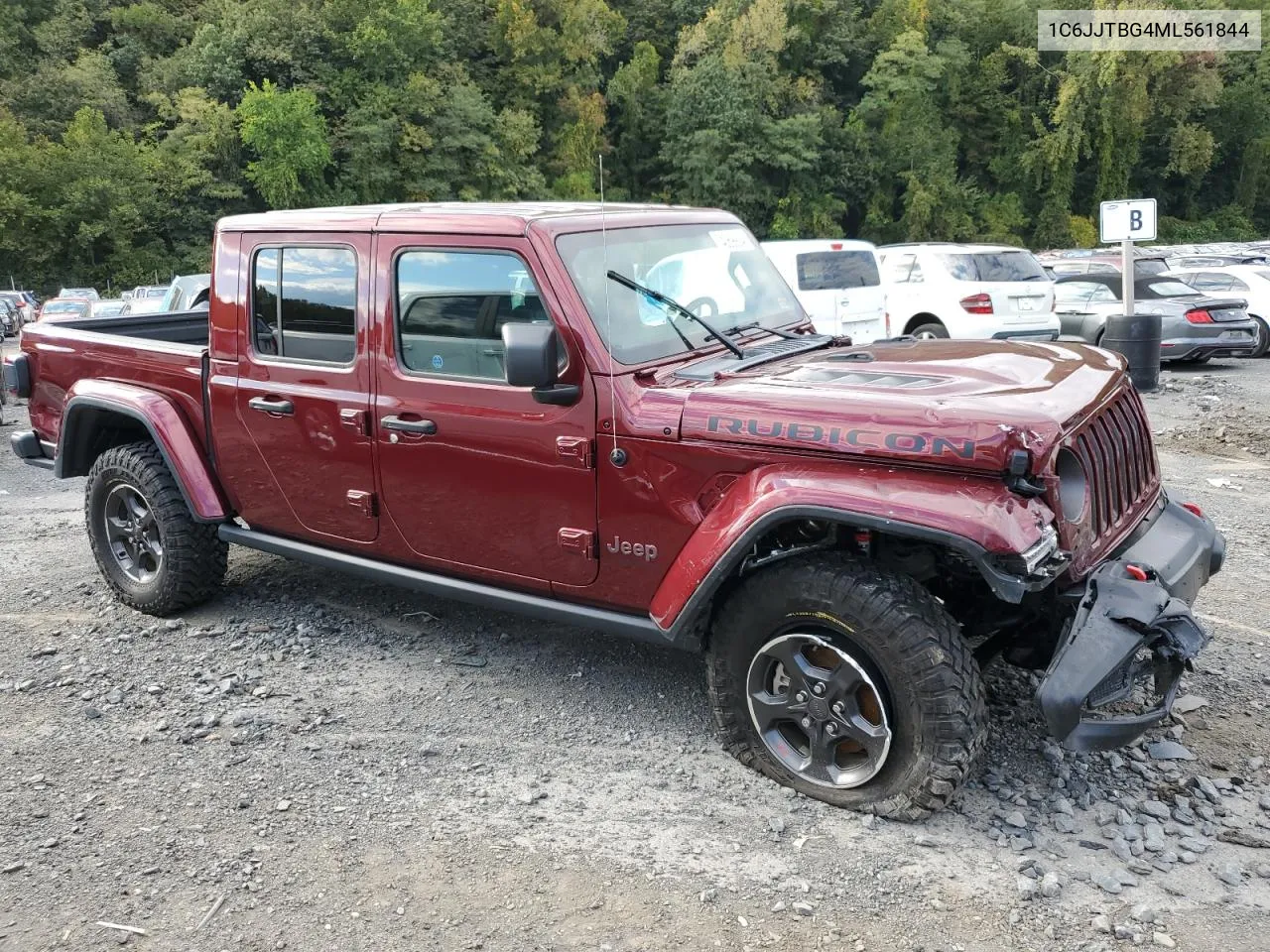 2021 Jeep Gladiator Rubicon VIN: 1C6JJTBG4ML561844 Lot: 74069924