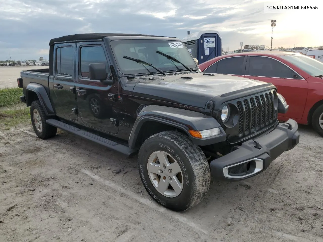 2021 Jeep Gladiator Sport VIN: 1C6JJTAG1ML546655 Lot: 74142724