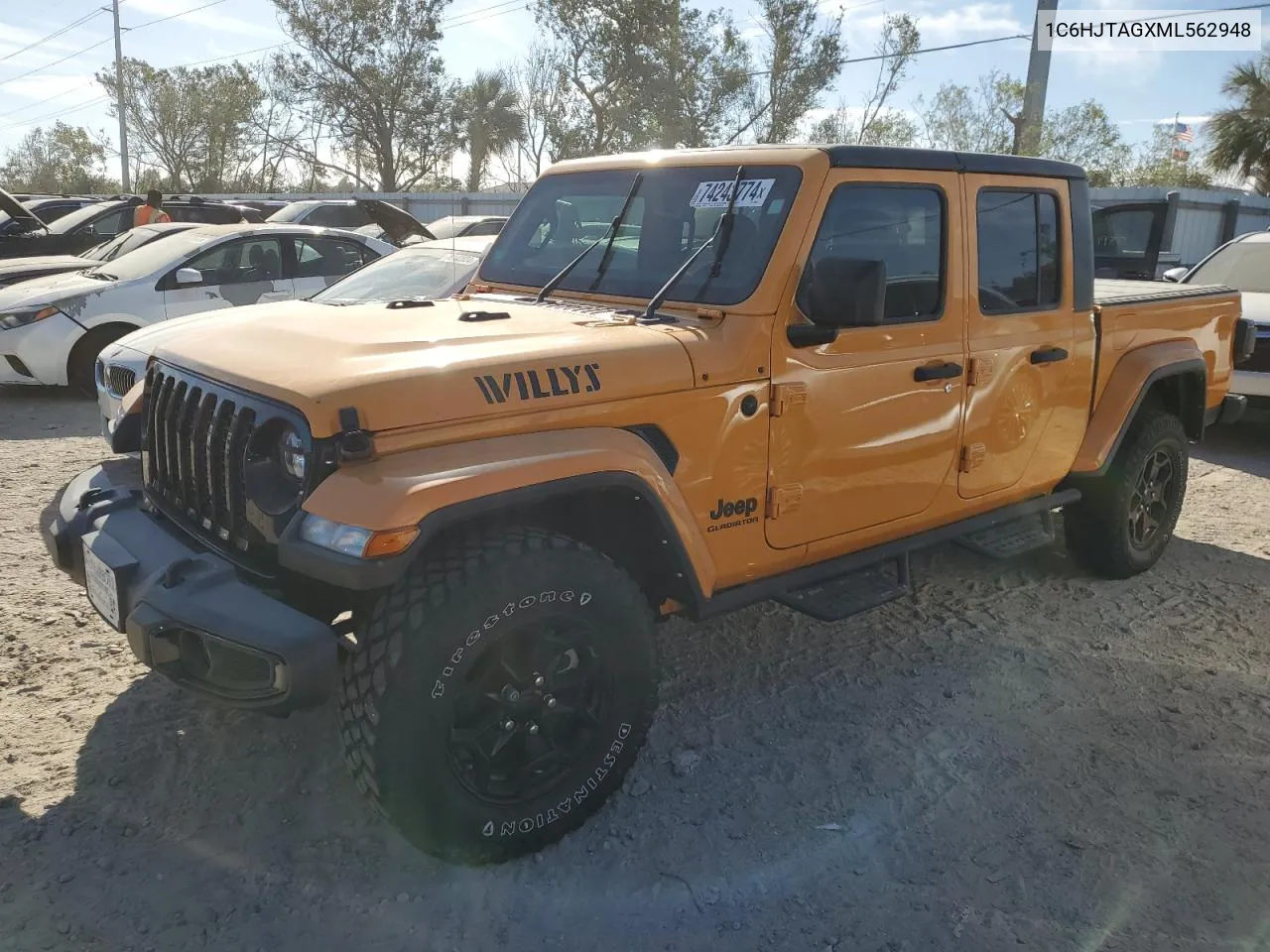 2021 Jeep Gladiator Sport VIN: 1C6HJTAGXML562948 Lot: 74243774