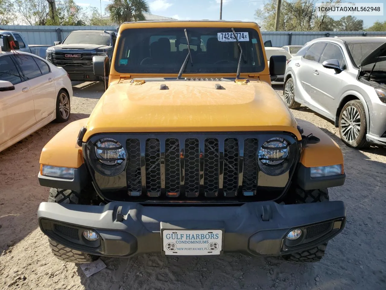 2021 Jeep Gladiator Sport VIN: 1C6HJTAGXML562948 Lot: 74243774