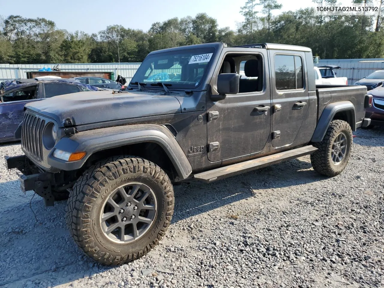 2021 Jeep Gladiator Sport VIN: 1C6HJTAG2ML513792 Lot: 75216104